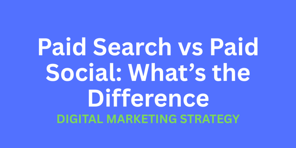 what is Paid Search and Paid Social?