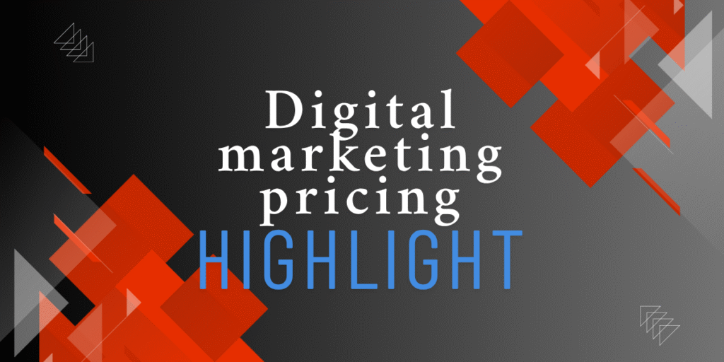 Digital marketing pricing packages